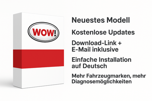 WOW! Diagnose-Software – neuestes Modell, OBD2 Fahrzeugdiagnose mit Download-Link, einfache Installation auf Deutsch, kostenlose Updates
